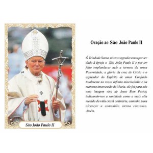 OG141432P100 - Oração São João Paulo II c/ 100un. - 9,5x6,5cm