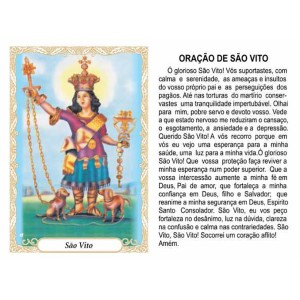 OG141456P100 - Oração São Vito c/ 100un. - 9,5x6,5cm