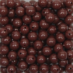 CTM050050P20G - Contas Bolinhas Acrílico Marrom c/ 20 gramas - 8mm (56)