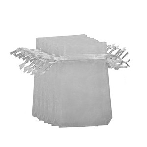 EM9620P12 - Saco de Organza Branca c/ 12un. 9x12cm