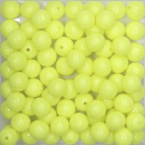 CTM050025P250G - Contas Bolinhas Acrílico Amarelo Neon c/ 250 gramas - 8mm (111)