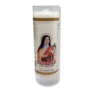 VE155206 - Vela Santa Terezinha das Rosas de 7 dias  - 17x5cm