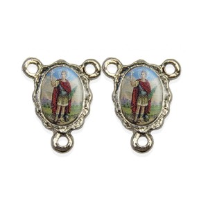 ET1672419P5 - Entremeio Santo Expedito Duplo Resinado c/ 5un. - 1,9x1,5cm