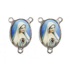 ET1683007 - Entremeio Imaculado Coração De Maria Duplo Resinado - 3,6x2,6cm