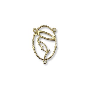 ET1650095P2 - Entremeio Nossa Senhora Dourado c/ 2un. - 2,5x1,1cm