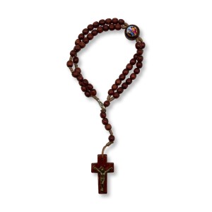 PU1541120 - Pulseira Terço N. Sra. do Desterro Madeira - 22x1,8cm