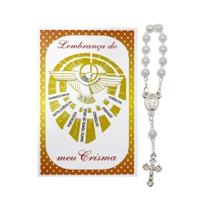 CT34000 - Cartão Lembrança do Meu Crisma c/ Dezena - 9,5X6CM