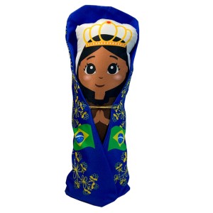 AL38103 - Almofada N. Sra. Aparecida c/ Manto (G) - 31x9cm