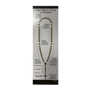 MP67482P6 - Marcador de Página Como Rezar o Terço ou Rosário c/ 6un - 15x5cm