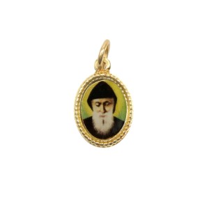 MD102234P20 - Medalha de Alumínio Oval Pequena Dourada c/ 20un. São  Charbel- 1,5x1cm