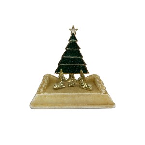 IM32016 - Mini Presépio Metal Dourado - 7x7,2cm