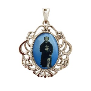 MD129445 - Medalha São Peregrino Camafeu Níquel - 4,5x4cm