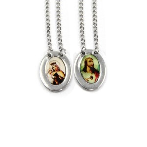 ES43070 - Escapulário N. Sra. Do Carmo Aço Inox - 61,2x1,2cm (R016)