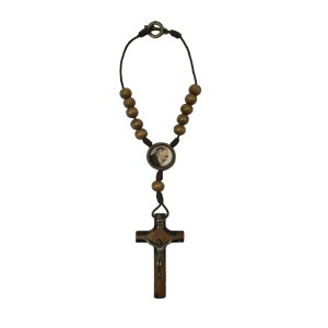 DZ610093 - Dezena São Padre Pio de Pietrelcina c/ Fecho (Proteção para Carro) (DZ72)  - 15x3,5cm