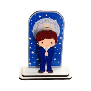 PD112211 - Pedestal Primeira Eucaristia Menino MDF - 10,5x8,5cm