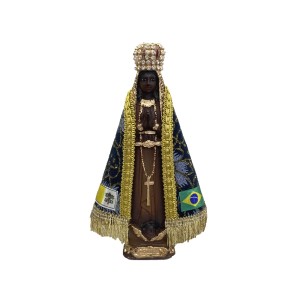 IM100440 - Imagem N. Sra. Aparecida c/ Veludo e Strass - 16,5x9cm