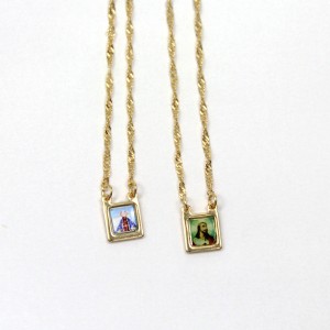 ES62001 - Escapulário N. Sra. Aparecida Folheado - 61x1cm (F207)