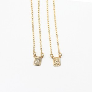 ES62400 - Escapulário N. Sra. Aparecida Folheado - 60,5x0,8cm (F136)