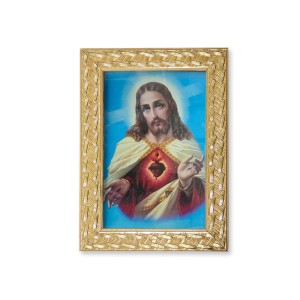 QD91106 - Quadro Sagrado Coração Jesus - 13x18cm