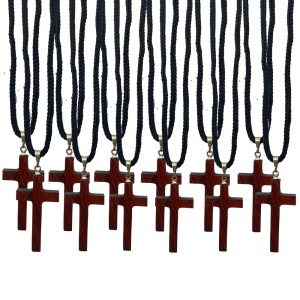 CC370100P12 - Cordão c/ Cruz Madeira c/12un - 38,3cm