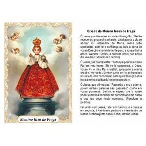OG141429P100 - Oração Menino Jesus de Praga c/ 100un. - 9,5x6,5cm