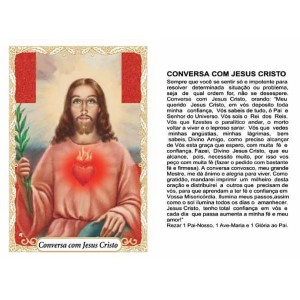 OG141424P100 - Oração Conversa com Jesus Cristo c/ 100un. - 9,5x6,5cm