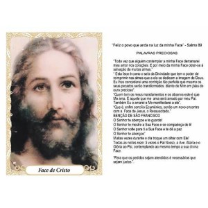 OG141475P100 - Oração Face de Cristo c/ 100un. - 9,5x6,5cm