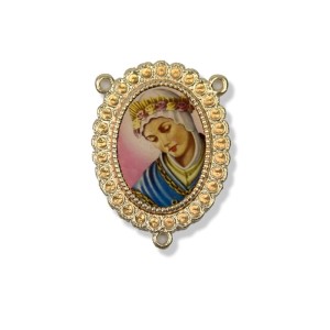 ET1955025 - Entremeio N. Sra. Da Salette Dourado Resinado 1un. - 4X3cm