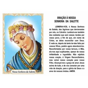 OP14034P100 - Oração N. Sra. Da Salette c/ 100un. - 6x4cm