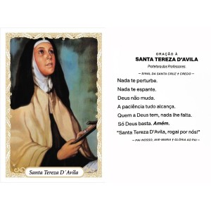 OG14030P100 - Oração Santa Teresa D'Ávila c/ 100un. - 9,5x6,5cm