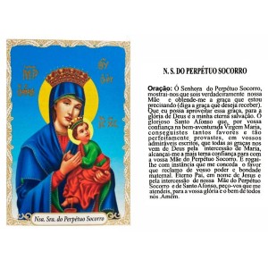 OG14071P100 - Oração N. Sra. Do Perpétuo Socorro c/ 100un. - 9,5x6,5cm
