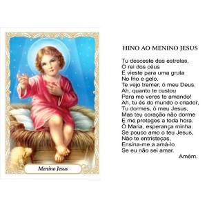 OG41860P100 - Oração Menino Jesus c/ 100un. - 9,5x6,5cm