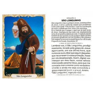 OG141462P100 - Oração São Longuinho c/ 100un. - 9,5x6,5cm