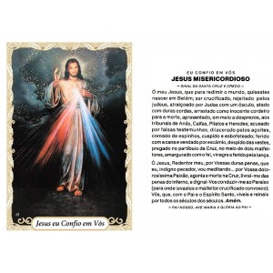 OP141430P100 - Oração Jesus Eu Confio em Vós c/ 100un. - 6x4cm