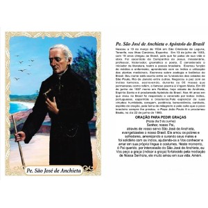 OG141434P100 - Oração Padre São José de Anchieta c/ 100un. - 9,5x6,5cm