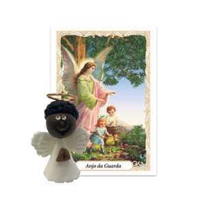 ST16043 - Mini Anjinho Branco de Biscuit c/ Oração