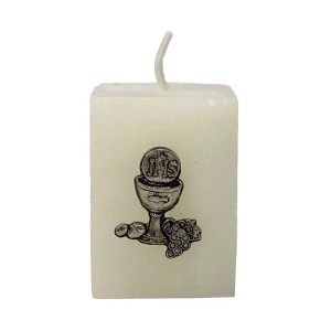 VE112002 - Vela Primeira Eucaristia c/ Pingente Níquel Envelhecido - 5x3,5cm
