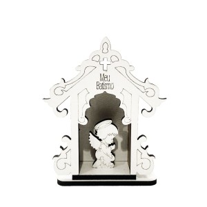 PD14065 - Capela Meu Batismo MDF - 8,5x7,5cm