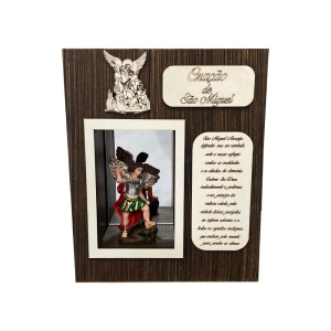 OT819150 - Oratório São Miguel Arcanjo MDF - 20x16cm