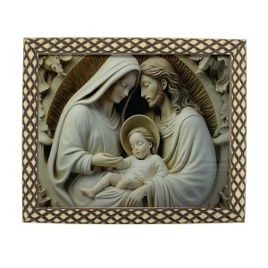 QD91518 - Quadro Sagrada Família - 23x28cm