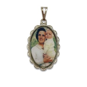 MD128155 - Medalha Santa Gianna Beretta Molla Rendada Níquel - 5x2,5cm