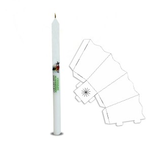 JB209450 - Vela Procissão Jubileu de Esperança 2025 c/ Protetor de Vela - 24x1,5cm - 24x1,5cm