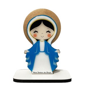 PE722505 - Pedestal N. Sra. Das Graças MDF - 13,5x10,5cm