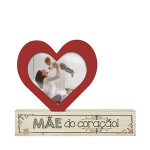 CMA2070150 - Pedestal Mãe do Coração c/ Porta Retrato - 20x16,5cm