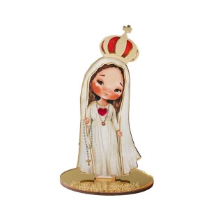 PE721705 - Pedestal N. Sra. de Fátima MDF - 12,5x7,5cm