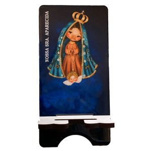 DR110100 - Porta Celular N. Sra. Aparecida MDF Resinado - 19x9,5cm