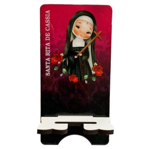 DR110120 - Porta Celular Santa Rita de Cássia MDF Resinado - 19x9,5cm
