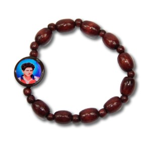 PU760212 - Pulseira São Carlo Acutis Madeira - 8x1,6cm