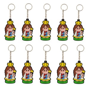 CH50009P10 - Chaveiro N. Sra. De Nazaré Emborrachado c/ 10un. - 11x3cm