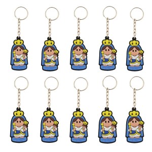 CH50043P10 - Chaveiro N. Sra. Da Ajuda Emborrachado c/ 10un. - 12x3,5cm